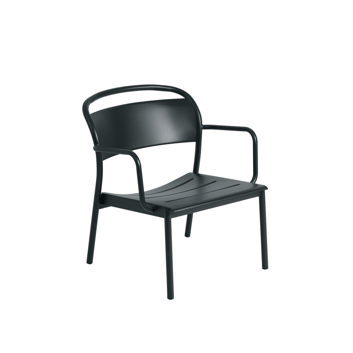 Linear Steel Outdoor Lounge Armchair