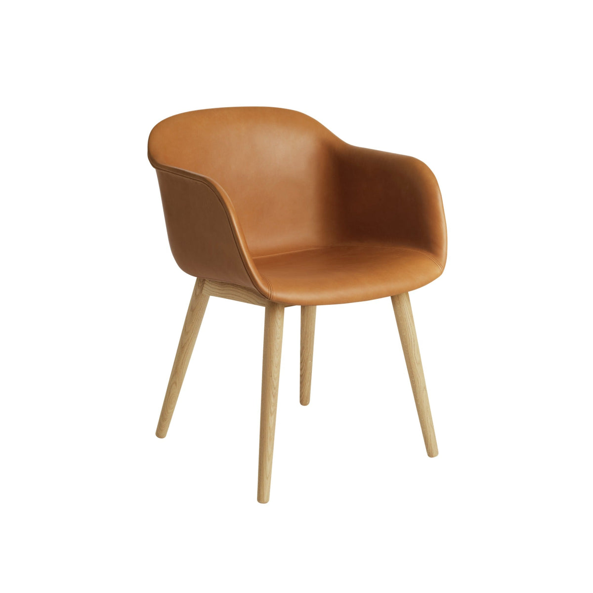 Fiber Armchair Wood Base