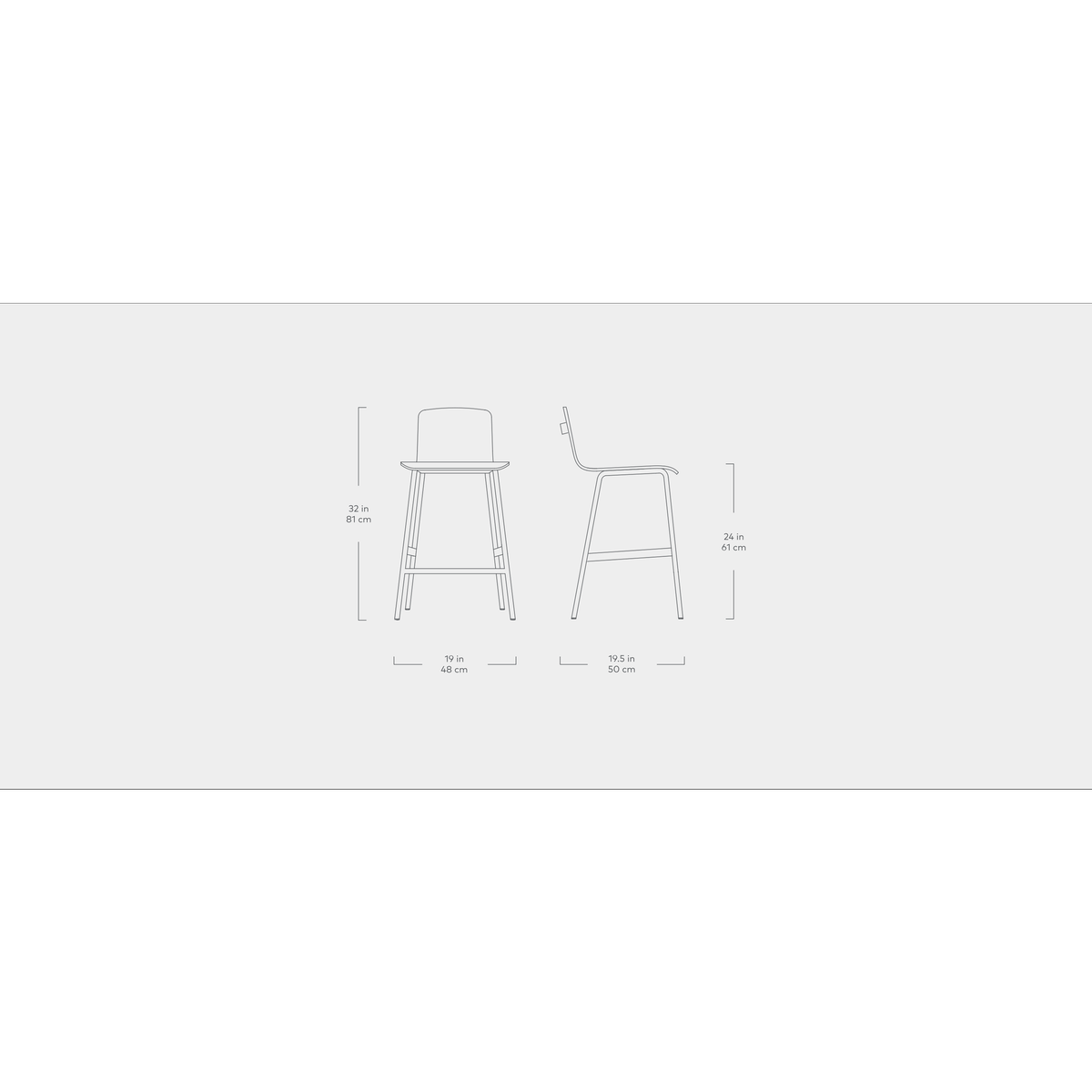 Lecture Counter Stool Upholstered