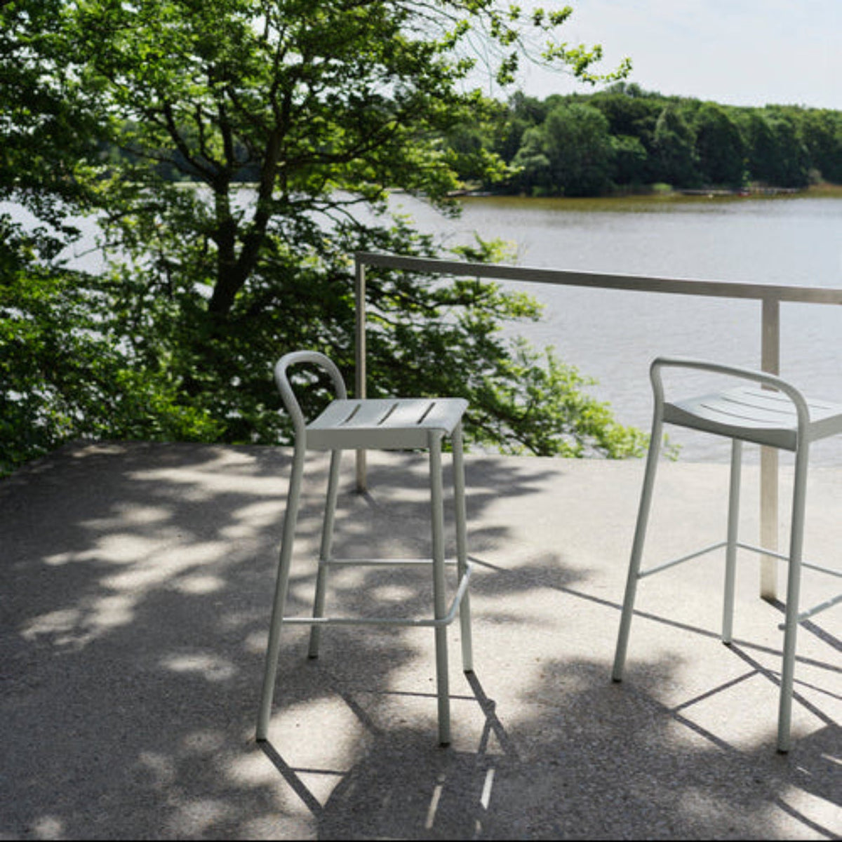 Linear Steel Bar Stool