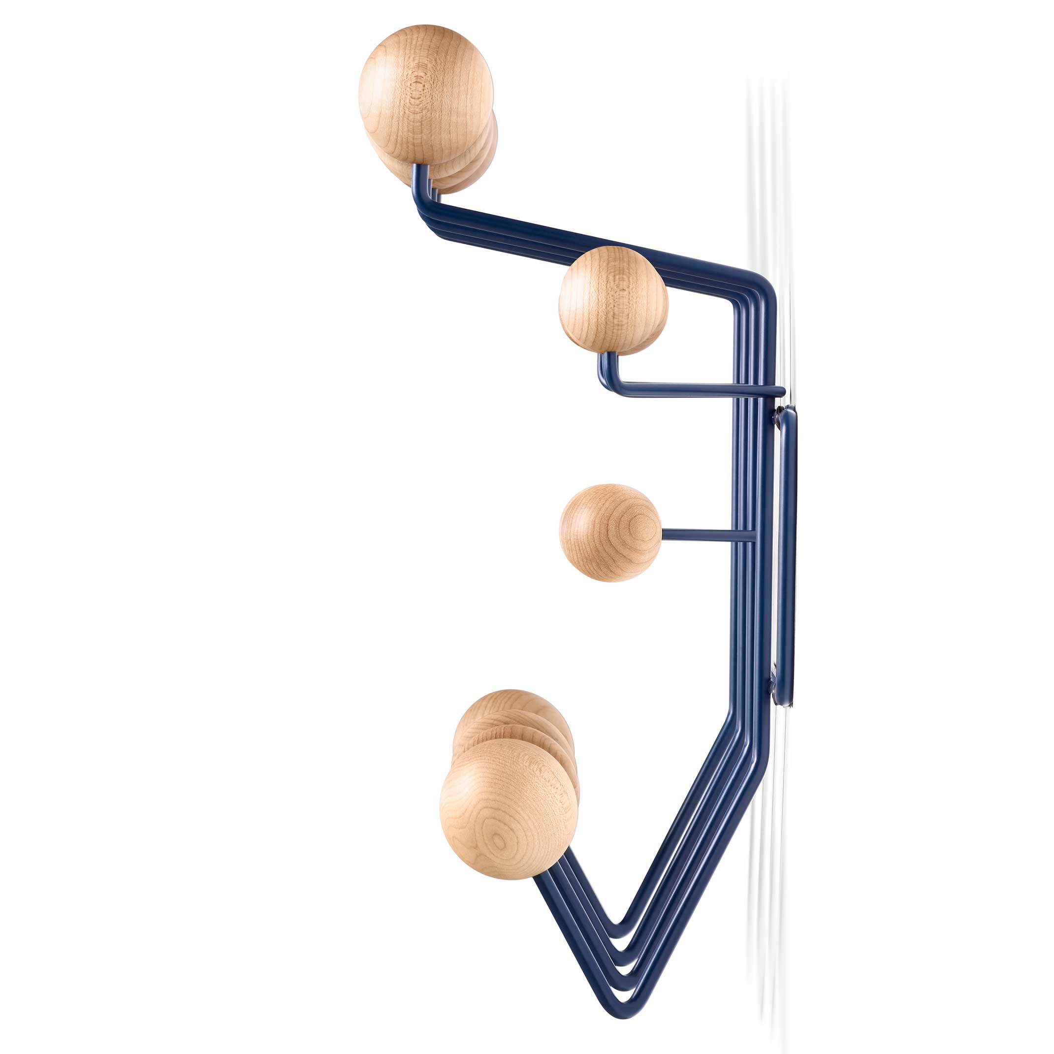 Eames Hang-It-All Dark Blue & Maple Available at Grounded I Modern