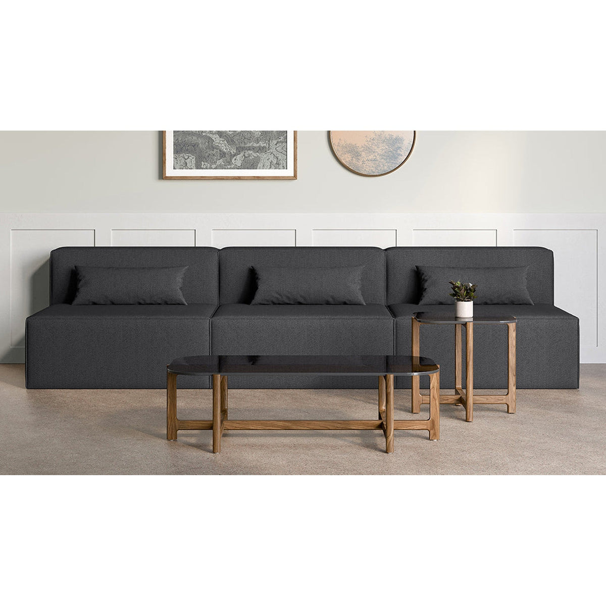 Mix Modular 3-PC Armless Sofa