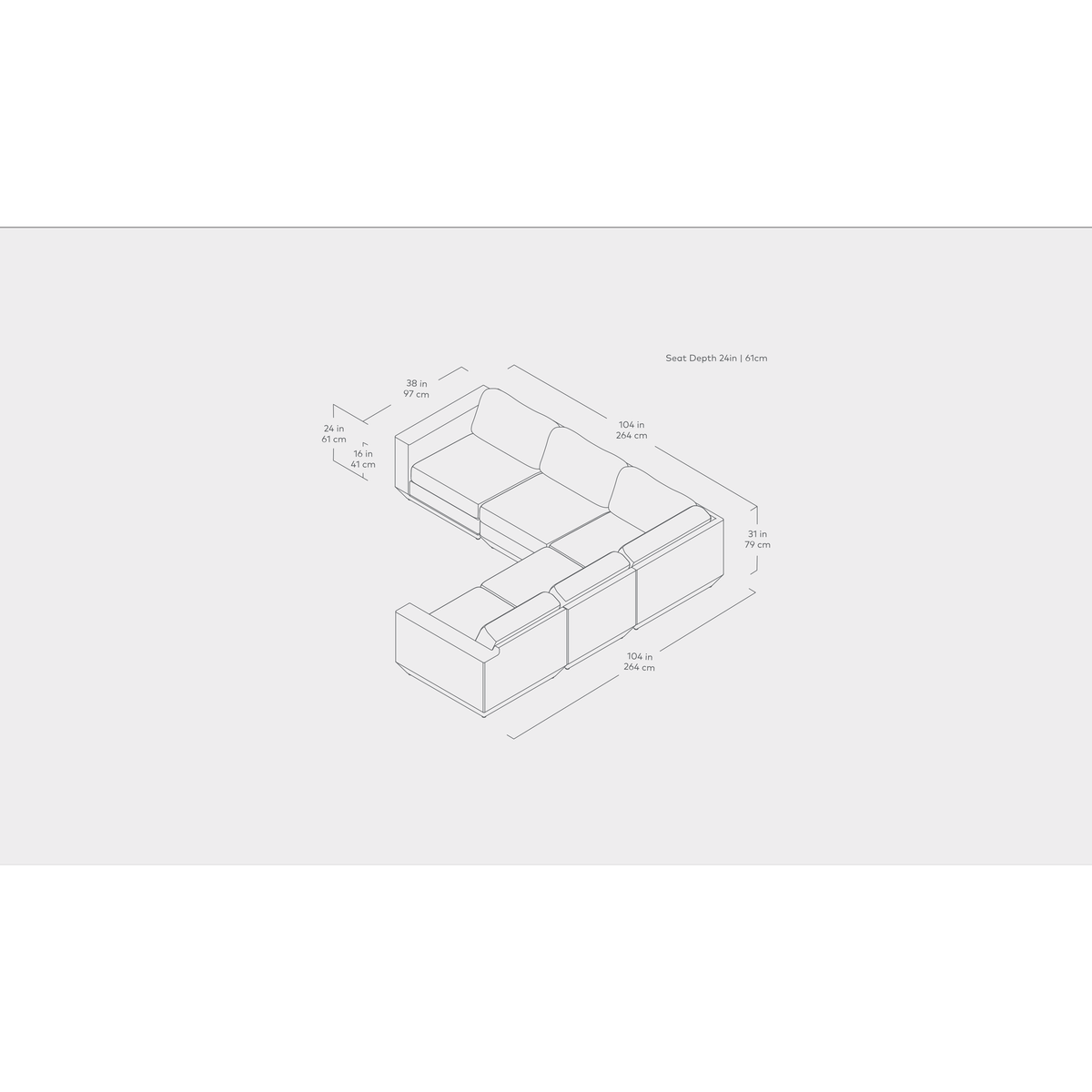 Podium Modular 5PC Corner Sectional