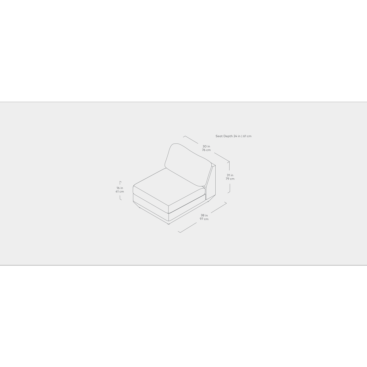 Podium Modular Armless Chair