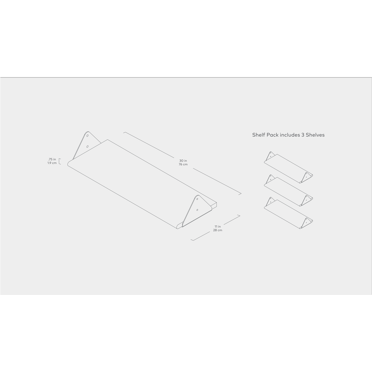Branch Shelves 3 Pack