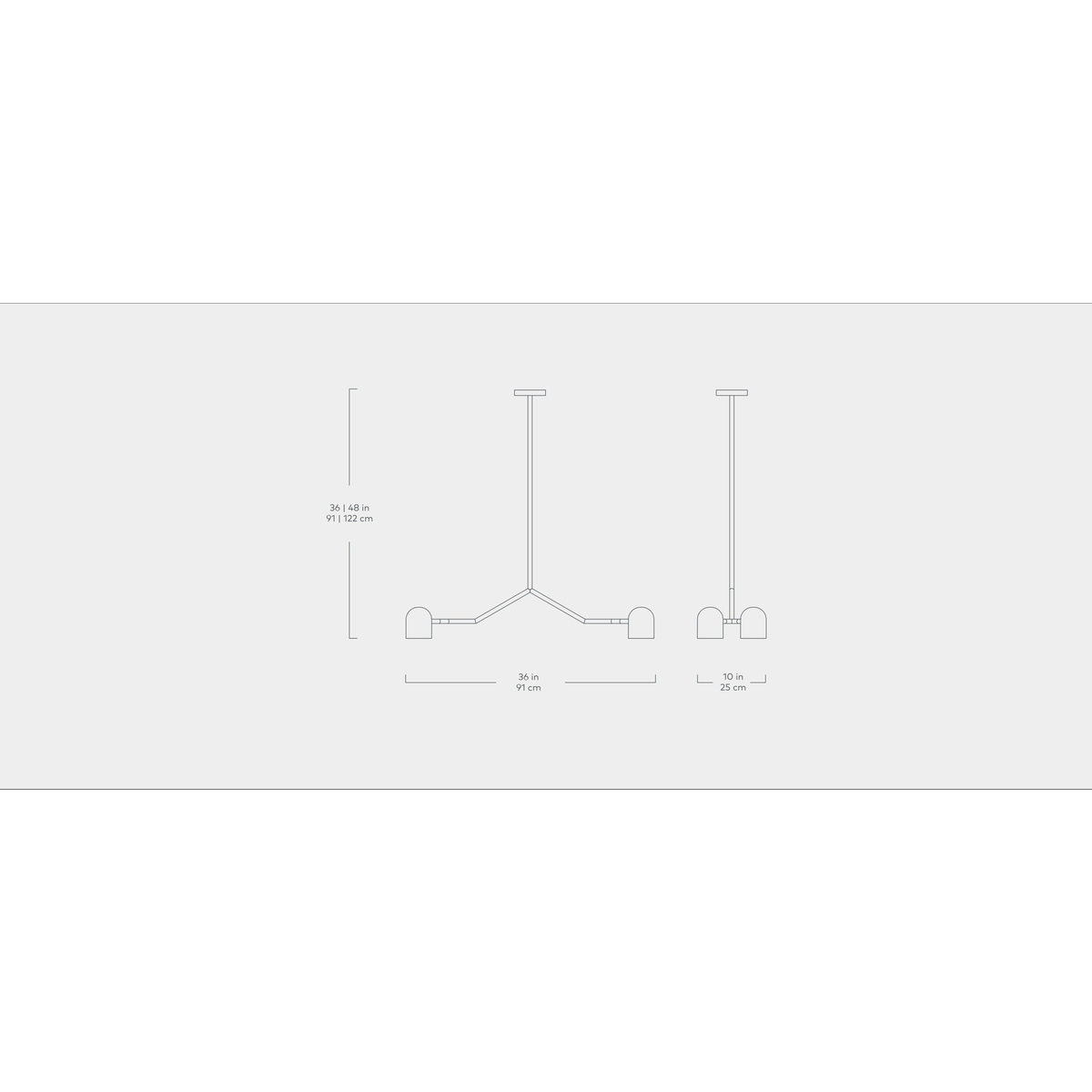 Tandem 4-Head Pendant Lamp