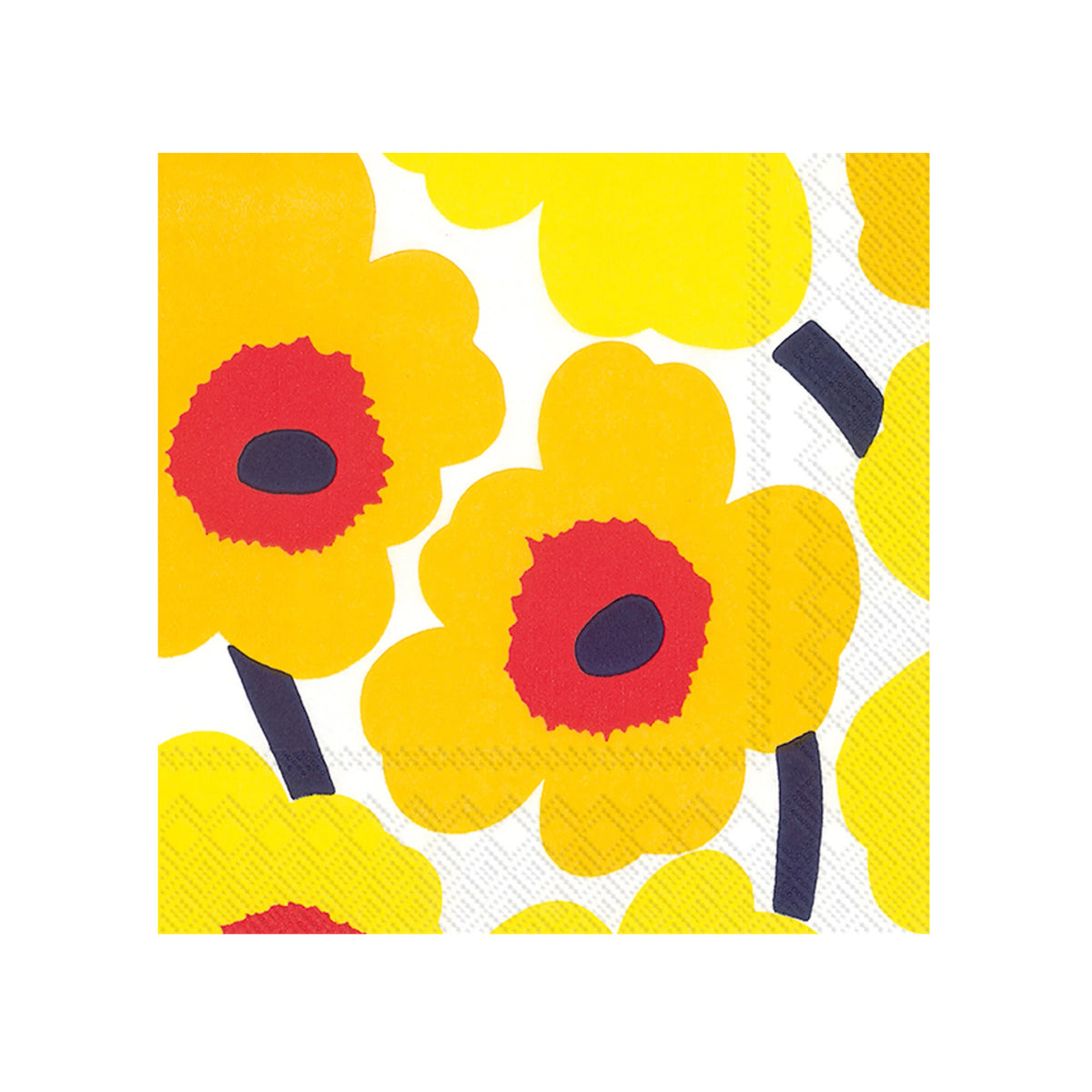 cocktail napkin marimekko unikko dark yellow
