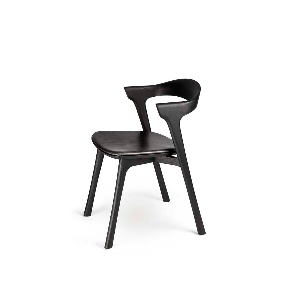 Oak Bok Black Dining Chair - Upholstered Seat