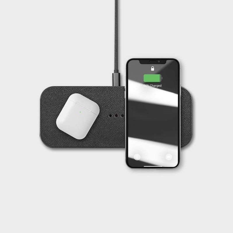 Catch 2 - Fast Wireless Phone Charger in Ash Leather