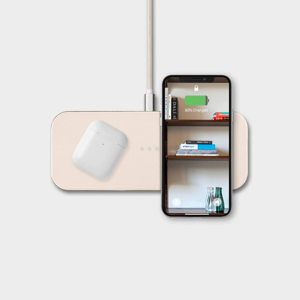 Catch 2 - Fast Wireless Phone Charger in Bone