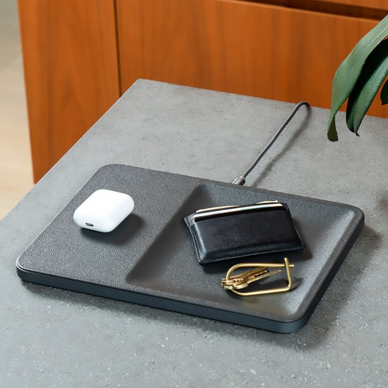 Catch 3 - Fast Wireless Phone Charger in Ash Leather