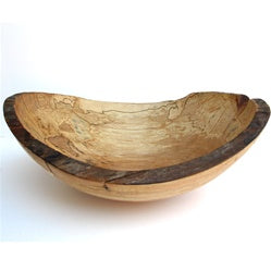 Spalted Maple Oval Bowl 18&quot;