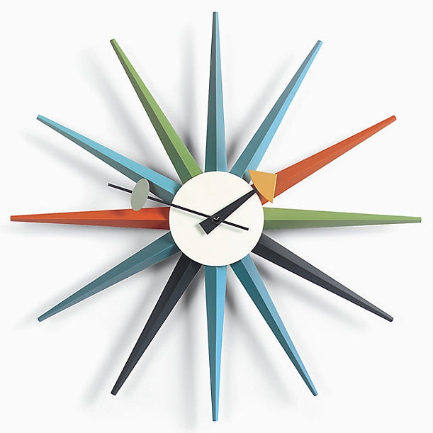 nelson sunburst clock multicolored