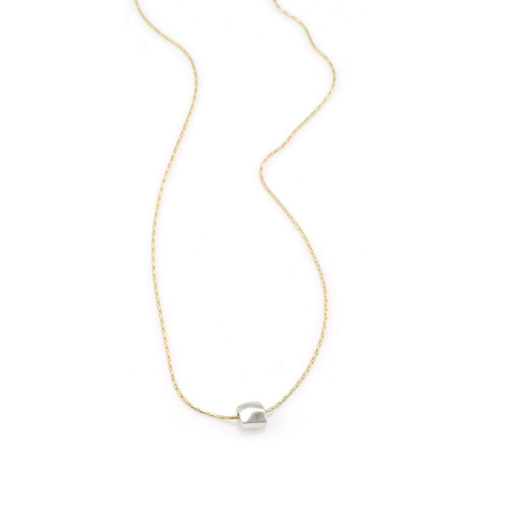 Balance - 16&quot; One Little Faceted Square S &amp; V Necklace