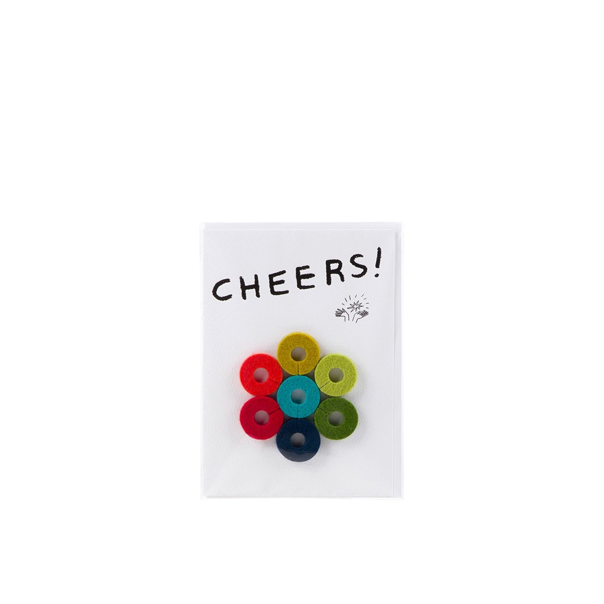 Wine-Ote’s Felt Wine Marker Note Card - Cheers