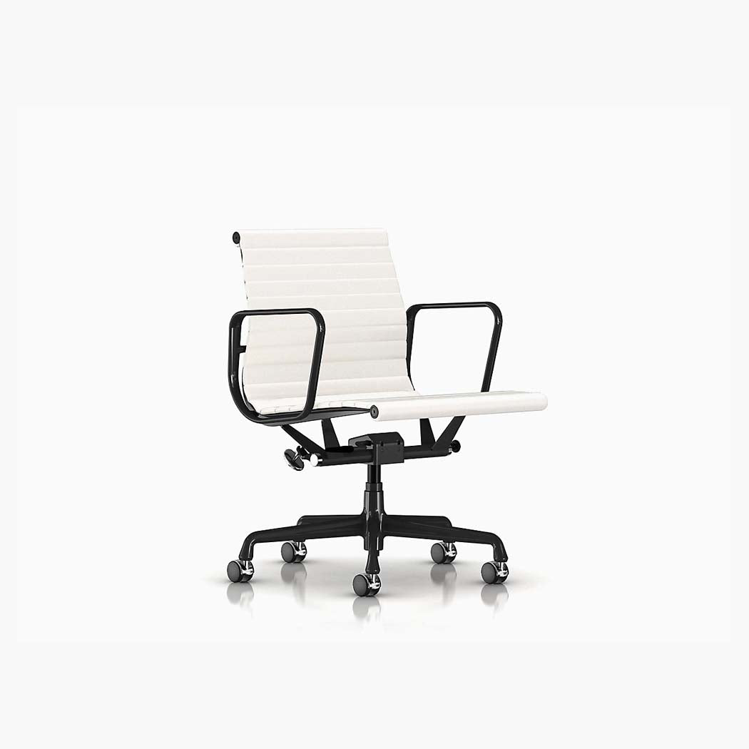 Eames Aluminum Group Management Chair with Pneumatic Lift - Black Frame