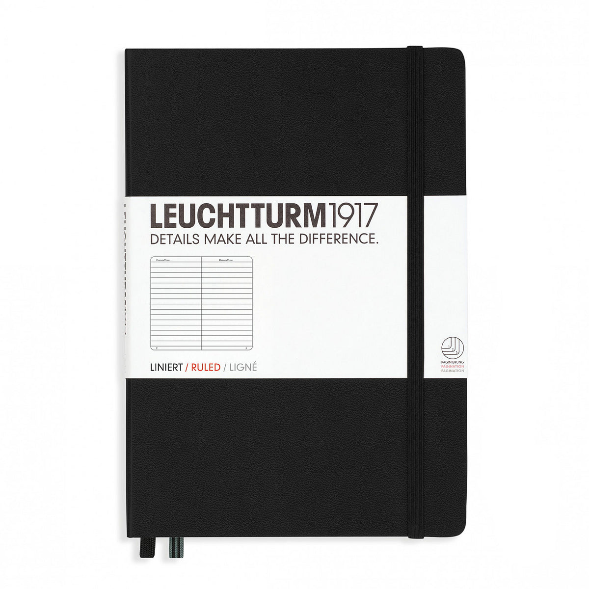 Leuchtturm Medium Hardcover Notebook Ruled