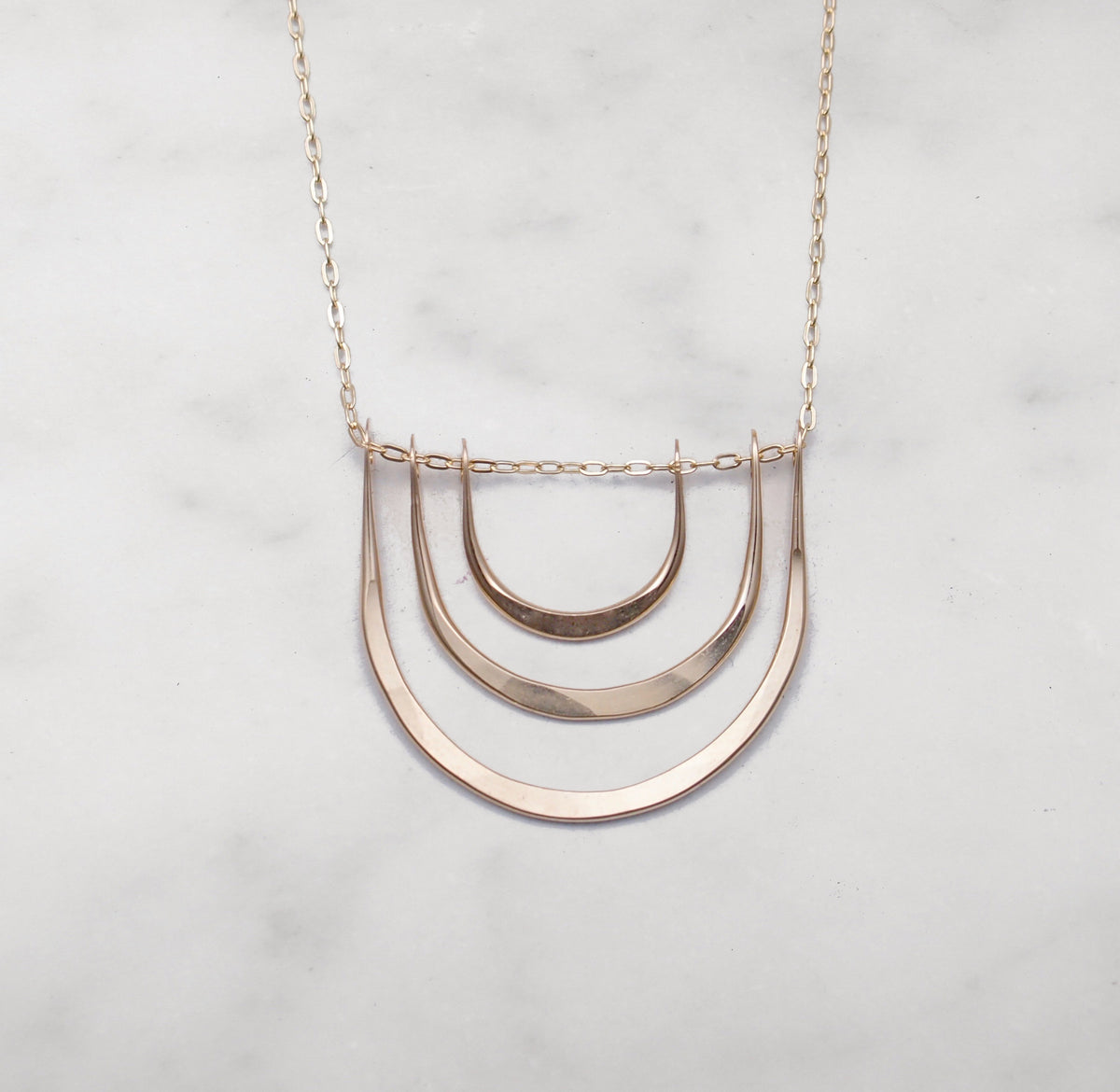 Triple Arc Necklace - Sterling Silver