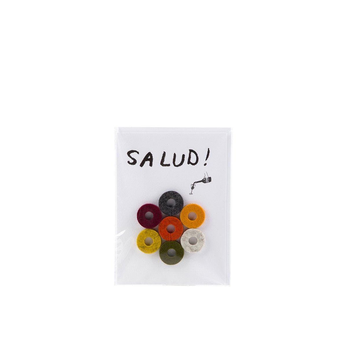 Wine-Ote’s Felt Wine Marker Note Card - Salud