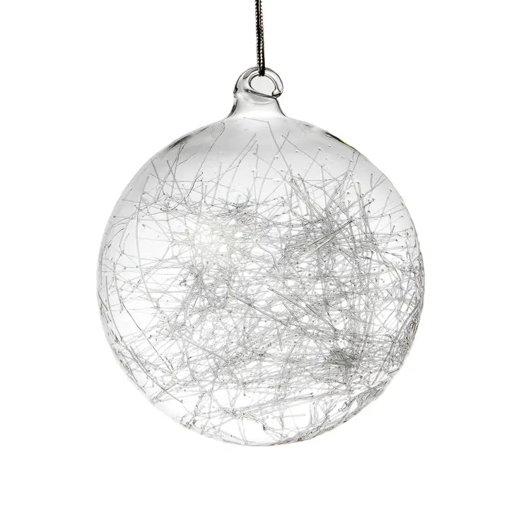 Clear Glass Iridescent Static Ball | Large